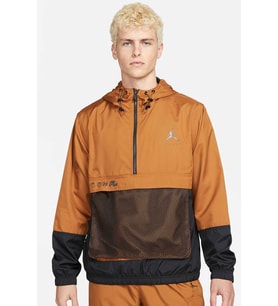 Nike Jordan Jumpman Half Zip Men's Hoodie Erkek Kapüşonlu Yarım Fermuarlı Sweatshirt Kahverengi