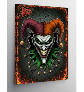 Kanvas Tablo Joker Gülümsemesi Çizimi