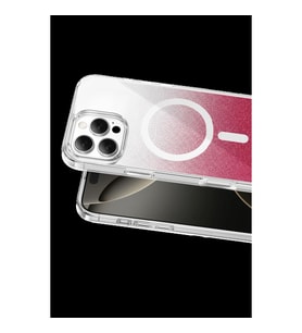 Onegif Apple İphone 16 Pro Max Sora Simli Magsafe Kapak - Kırmızı