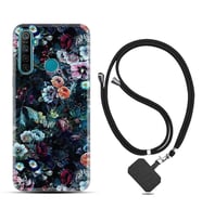 Realme 5i 5 Pro 6i 7 Pro 8 Kılıf Boyun Askılı Silikon Great Flowers 1304