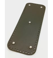 Angel Çanta Aksesuar Suni Deri Haki Renk 30X12 cm Dikdörtgen Çanta Tabanı (Gümüş Aparatlı)