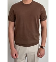 Erkek Slim Fit Bisiklet Yaka Triko T-Shirt