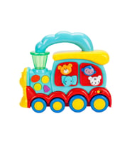Sesli ve Işıklı Küçük Tren – Müzikli & Işıklı Bebek Oyuncağı, Hayvan Sesli Tren, Eğitim Oyuncağı (Çok Renkli)