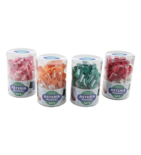 36PCS YAYSIZ PLASTİK RENKLİ MANDAL KUTULU (4915)