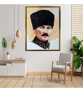 ÇERÇEVELİ ATATÜRK TABLO S497