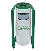 Boyalı U şekil Çöp Kutusu