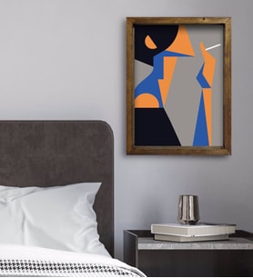 BK Gift Yatak Odası Konseptli Doğal Masif Ahşap Çerçeveli Tablo 45x65cm-116