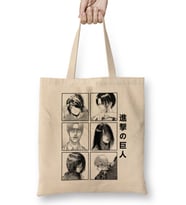 Attack On Titan Characters For White Bez Çanta Uzun Saplı