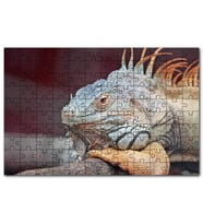 Cakapuzzle Dal Üzerinde Dinlenen Dev Kertenkele Puzzle Yapboz MDF (Ahşap) (120 Parça)
