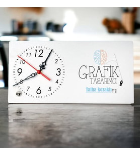 Grafik Tasarımcısına Hediye Şık Masa Saati