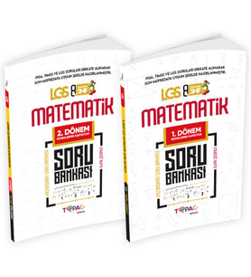 2024 8.Sınıf LGS MATEMATİK 2li Set Dijital Çözümlü Soru Bankası Topaç Yayınları