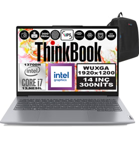 Lenovo ThinkBook 14 G6 IRL İntel Core I7 13700H 16GB DDR5 512GB SSD 14" WUXGA 300NITS IPS Windows 11 Pro Taşınabilir Bilgisayar 21KG004NTRP01 + Zetta Çanta