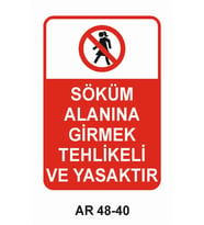 İŞ GÜVENLİĞİ UYARI LEVHASI 1 ADET PVC 21 X 29CM