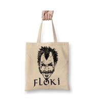 Floki De Vikings Beyaz Bez Çanta Uzun Saplı Alışveriş Çantası Plaj Çantası