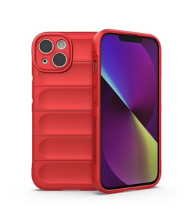 IPHONE 13 UYUMLU OPTİMUM LENS KORUMALI SİLİKON KILIF (Kırmızı)