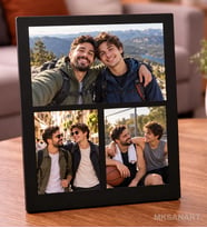 Kişiye Özel 3 Kişilik Masa Fotograf Cercevesi 13 x 18 cm MDF Çerçeve - Kişiye Özel Hediye