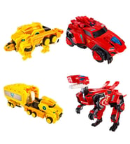 Dinoster Heroes Raptor Tron 3'ü 1 Arada Dönüşen Robot Figür 28 cm Oyuncak Transformers Robot