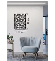 Floral Mandala Desenli Ahşap Duvar Tablosu - 25X35 Cm Kesim Dekoratif Pano