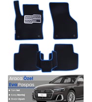 AUDİ A8 L (2017-2024) Uyumlu EVA Paspas Tam Set–Araca Özel,Su Geçirmez,Hızlı ve Kolay Montaj