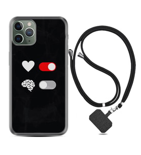 Apple iPhone 11 12 13 14 Pro Max Kılıf Boyun Askılı Silikon Love Brain 1722