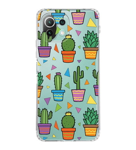 PrintiFy Xiaomi Mi 11 Lite ile Uyumlu Water Color 4  Kamera Korumalı Şeffaf  Kılıf