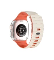 Apple Watch Ultra 49mm Wowen Kordon (saat Değildir) - Beyaz-turuncu
