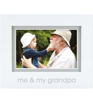 Me and My Grandpa Sentiment Bebek Resim Çerçevesi, Bebek Hatırası Fotoğraf Çerçevesi, Cinsiyetsiz Bebek Kreş Dekoru, Büyükanne ve Büyükbaba Hediyesi, Beyaz