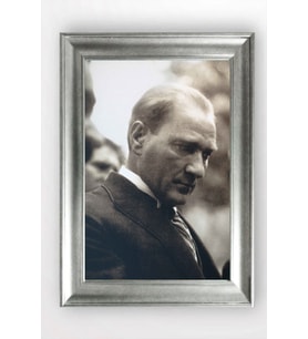 Gümüş Çerçeveli Atatürk Tablo cv1134