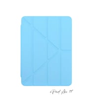 iPad Air 11 inç 6. Nesil Uyumlu Kalem Bölmeli Akıllı Trifolding Tablet Kılıfı (Mavi)