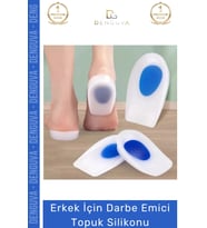 #TopukSilikonu Erkek Ayak Sağlığı Medikal Mavi Destekli Silikon Yumuşak Darbe Emici Topuk Silikonu