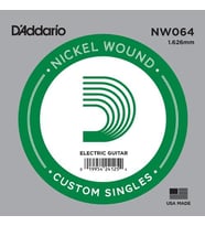 Daddario NW064 Elektro ve Akustik Tek Tel  Nickel Wound, .064