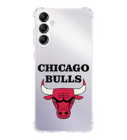 Samsung Galaxy A14 Uyumlu Köşe Korumalı Antişok Kapak Chicago Bulls Tasarımlı Şeffaf Silikon Kılıf