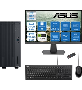 Asus Expertcenter P500MV Intel Core I7-13620H 24GB Ddr5 256GB SSD WIN11PRO 6GB/RTX3050 100HZ IPS 23.8" Mon Minitower Masaüstü Bilgisayar WL7136216512B0DW06+Zettausbbellek