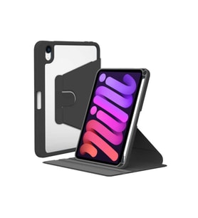 Apple iPad Mini 2021 (6.Nesil) Uyumlu Kılıf Zore Nayn Dönebilen Standlı Kılıf (Siyah)