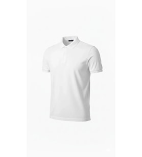 pilelistore- Erkek Pike Kumaş Düğmeli Yaka Regular Fit Günlük Kısa Kol Tişört T-shirt - Beyaz