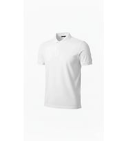 pilelistore- Erkek Pike Kumaş Düğmeli Yaka Regular Fit Günlük Kısa Kol Tişört T-shirt - Beyaz