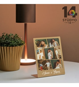 Kişiye Özel Metal Poster Metal Tablo - 7 Fotoğraf Ve İsim Alanlı