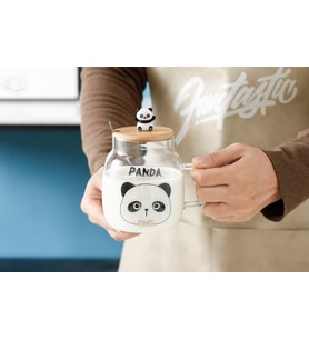 Livava Sevimli Panda Cam Kupa, 14x9