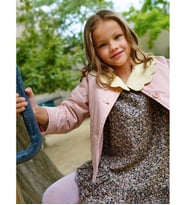 LCW Kids Pembe Bisiklet Yaka Kız Çocuk Ceket