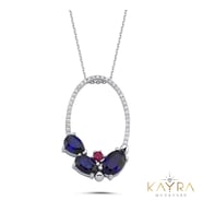 Safir ve Yakut Pırlanta Kolye PK01