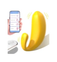 Muz Tasarımlı Giyilebilir Şarjlı Telefon Kontrollü Vibratör