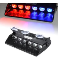 Polis Çakarı Cam Içi Vantuzlu 6 Led Kırmızı Mavi Çakmaklık Girişli Ön Arka Cam Polis Lamba 12 Mod