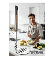 304 Paslanmaz Çelik Lüks Patates Ezici - 23 Cm Profesyonel Püre Yapıcı & Mutfak Gereci