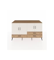 Kronos Konsol 5 Raflı 3 Çekmeceli 4 Kapaklı 176x59x99 Çam-Aytaşı/Çam