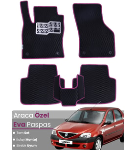DACİA LOGAN (2004-2012) Uyumlu EVA Paspas Tam Set–Araca Özel,Su Geçirmez,Hızlı ve Kolay Montaj