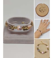 Pembe Opal Taşı Tasarım Bileklik (55910)