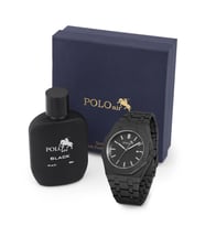 Polo Air Erkek Kol Saati Ve Parfüm Seti Hediyelik Kutusunda Kombin PL-0907E (Siyah)