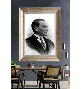 Gümüş Çerçeveli Atatürk Tablo ds102