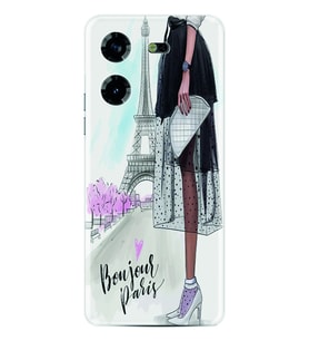 Tecno Pova 5 Kılıf Resimli Desenli Baskılı Silikon Bonjour Paris 1419