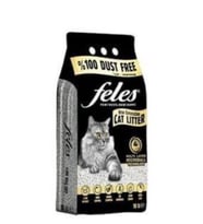 Feles %100 Tozsuz Kil İçerikli ve Karbonlu Kedi Kumu (10 L) X 4 Adet